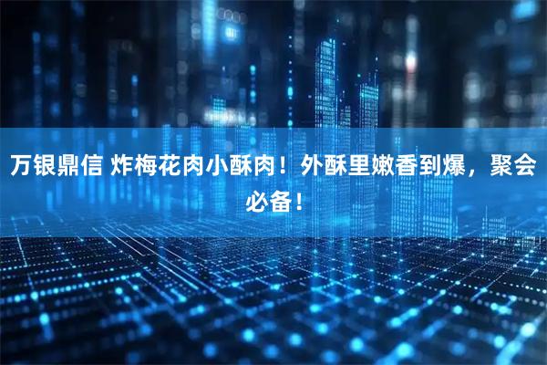 万银鼎信 炸梅花肉小酥肉！外酥里嫩香到爆，聚会必备！