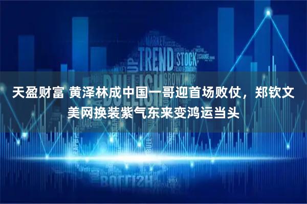 天盈财富 黄泽林成中国一哥迎首场败仗，郑钦文美网换装紫气东来变鸿运当头